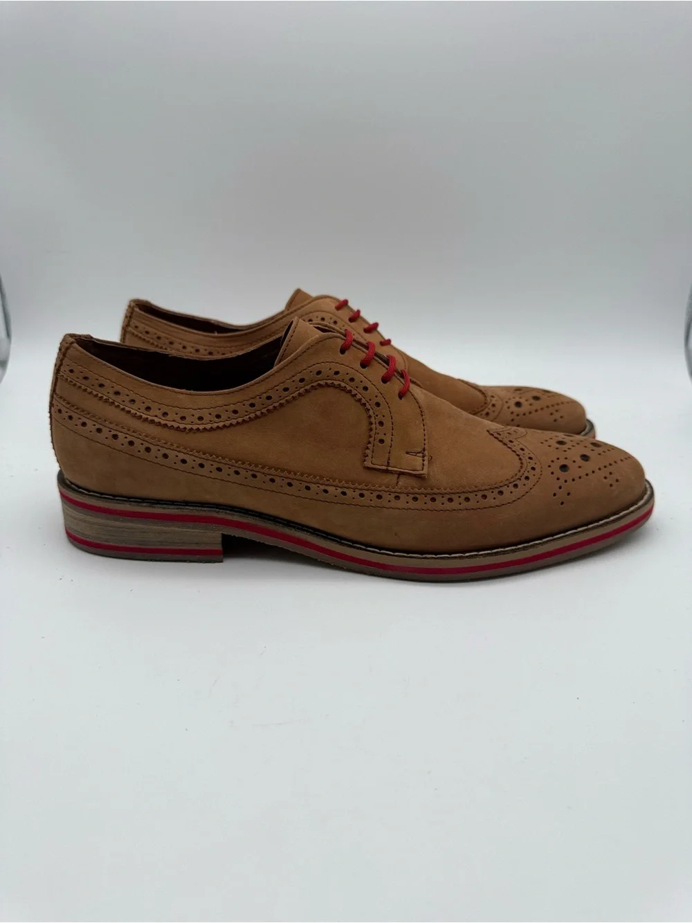 BRAND NEW JD Fisk Men’s Dario Brown Suede Wingtip Oxfords Men’s Size 10